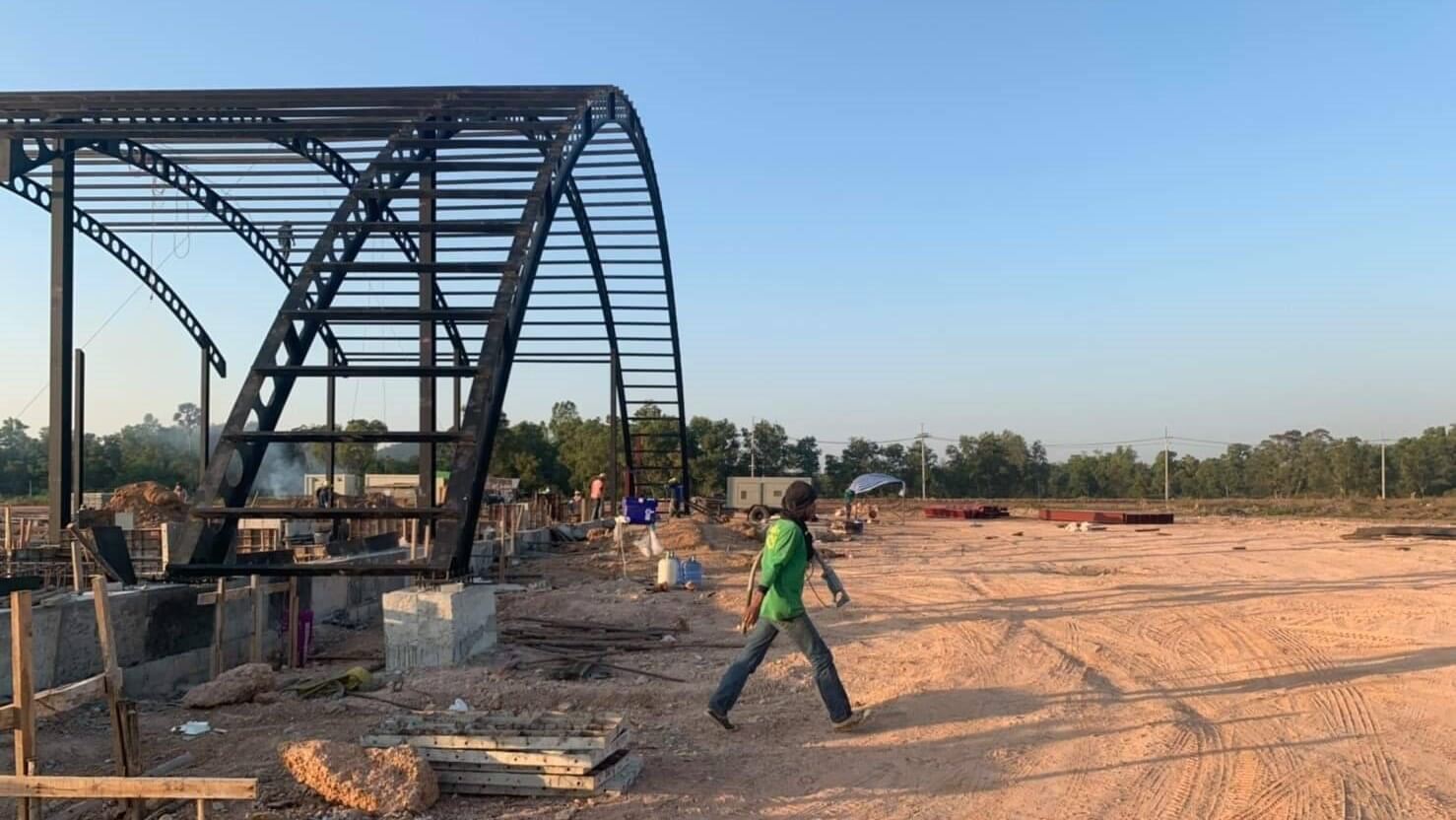 บริษัทรับเหมางานโครงสร้างเหล็ก เซลลูล่าร์บีม อาคารเก็บเครื่องบินขนาดเล็ก ระยอง